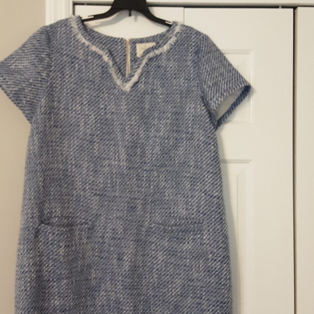 Kate Spade blue tweed shift dress